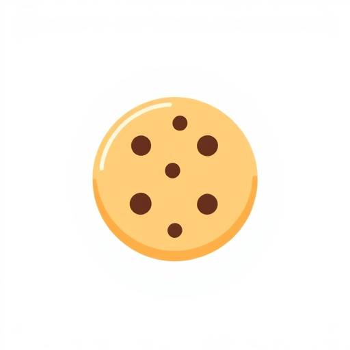 A simple graphic icon of a cookie.