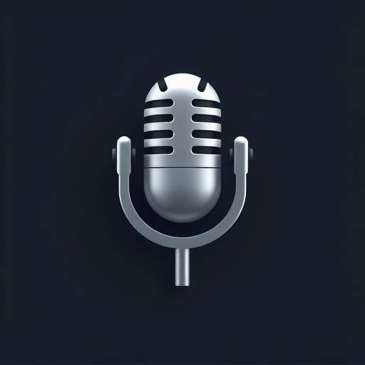 Microphone icon representing podcasting services.